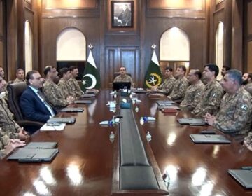 جنگ مسلط کرنے کی کسی بھی کوشش کا فیصلہ کن جواب دیا جائے گا، کور کمانڈرز کانفرنس