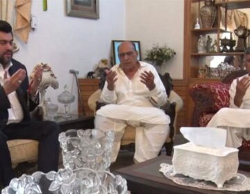 گورنر سندھ کامران ٹیسوری کی شہید اسکوارڈن لیڈر کے اہلخانہ سے تعزیت